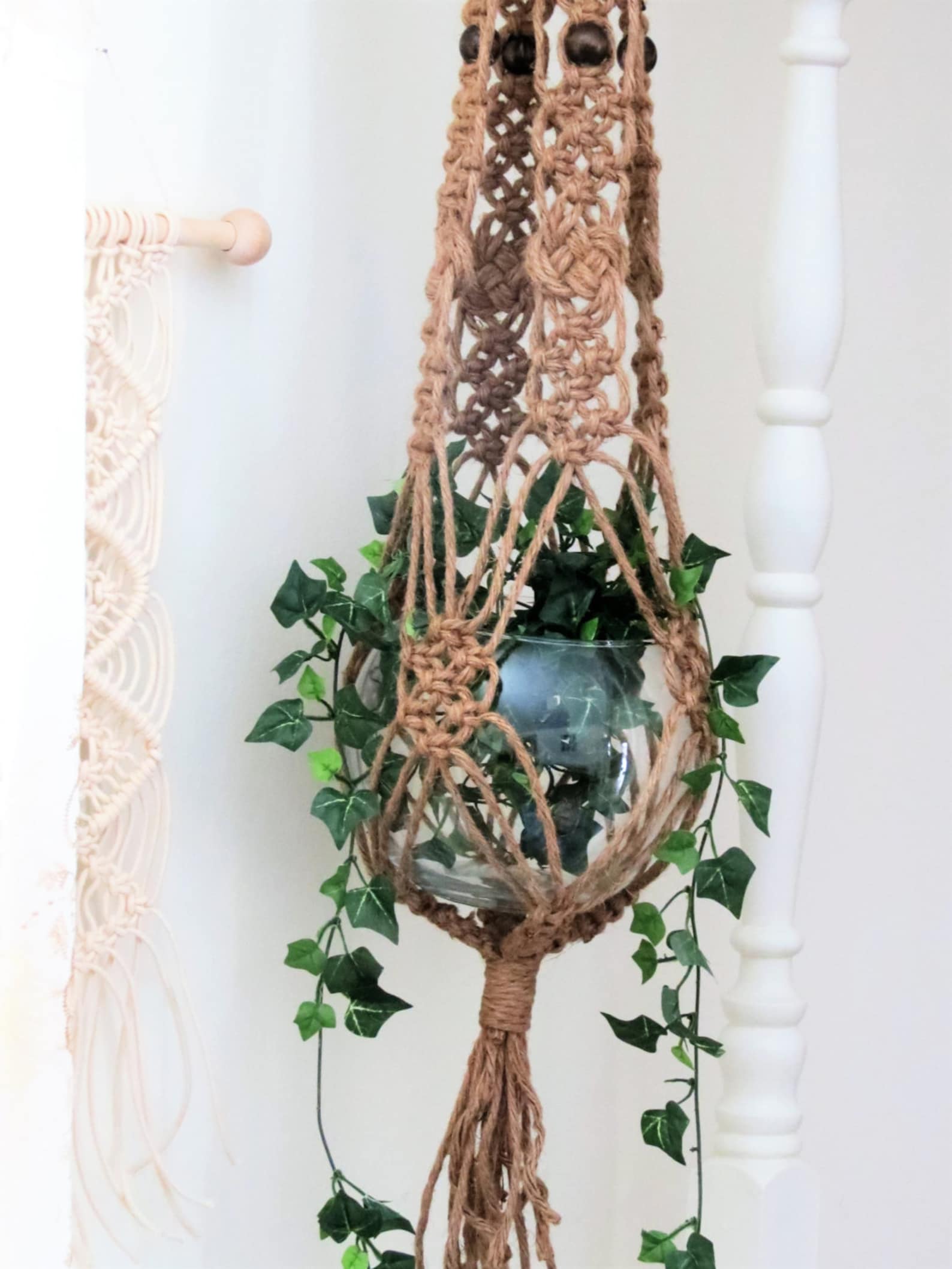 Jute Plant Hanger Macrame Jute Plant Hanger Plant Hanger Etsy