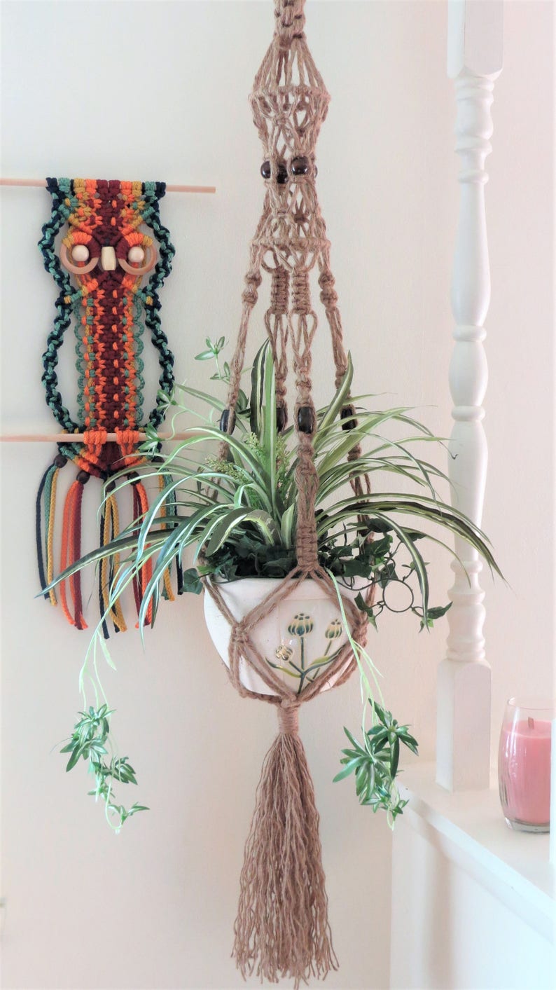 70s Macrame Plant Hanger