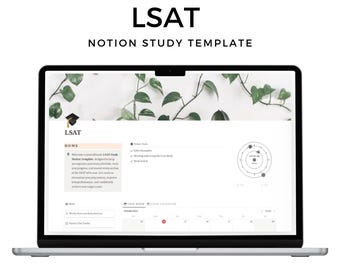 Ultimate LSAT Study Notion Template: All-in-One Prep System