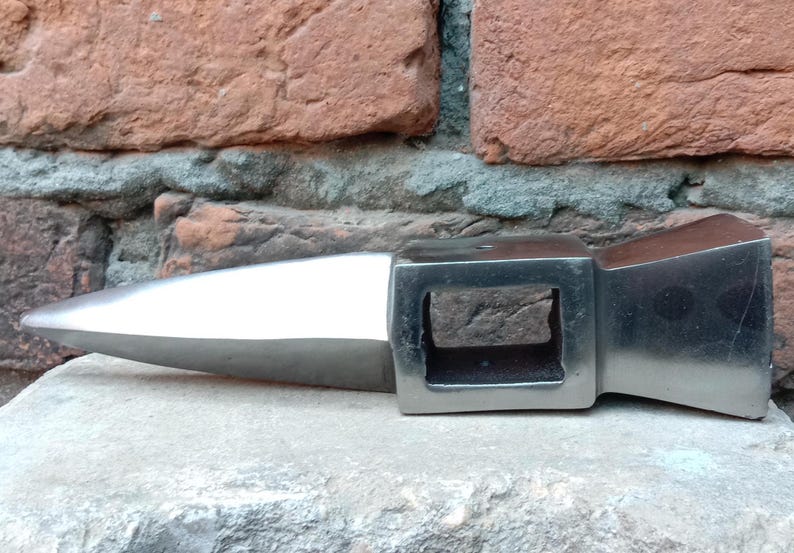 Handmade Medieval Axe Head with Spike - Carbon Steel Knight Replica image 9