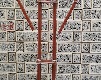 Medieval Armor Display Stand: Solid Wood Full Suit Holder, Dark Brown Finish