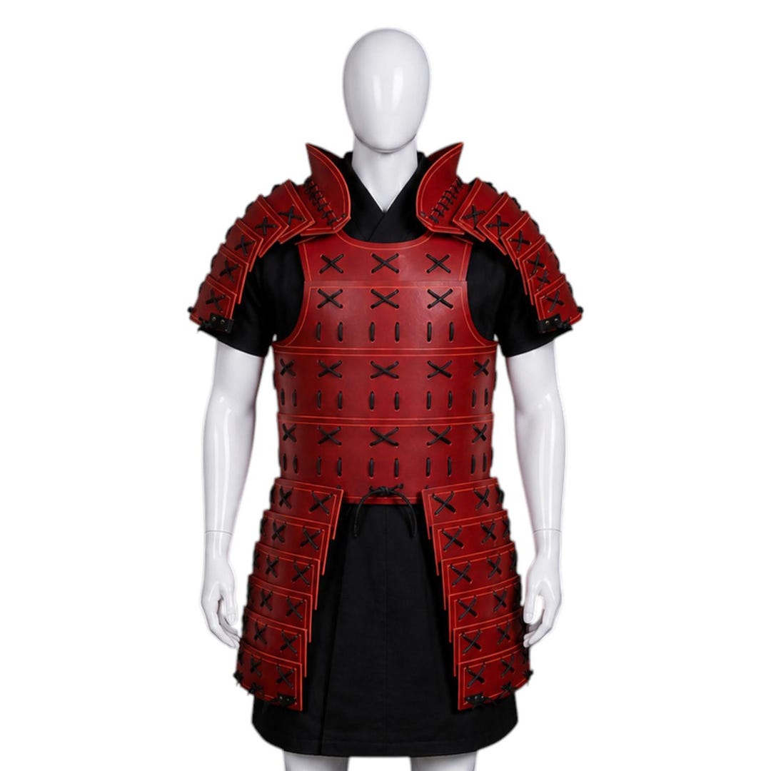 Sca Samurai Samurai Leather Armor Medieval Costume SCA LARP Chest Armor Handmade ...