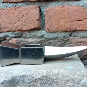 Handmade Medieval Axe Head with Spike - Carbon Steel Knight Replica image 8