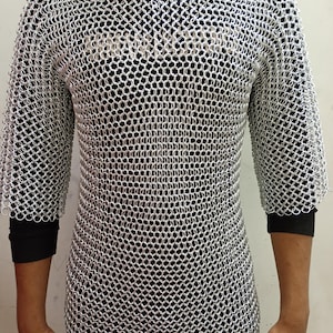 Medieval Aluminium Chainmail Shirt 10mm Butted Rings Lightweight LARP Armor Cosplay