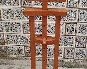 Handmade Wooden Helmet Stand: Medieval Armor Display Rack