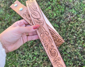 Custom Tooled Leather Belt