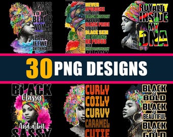 BLACK QUEEN PNG Bundle 300 dpi | shirt designs | dtf designs | high quality | sublimation design | instant digital download |