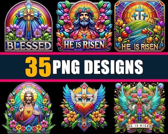 EASTER RELIGIOUS PNG Bundle 300 dpi | shirt designs | dtf designs | high quality | sublimation design | instant digital download |