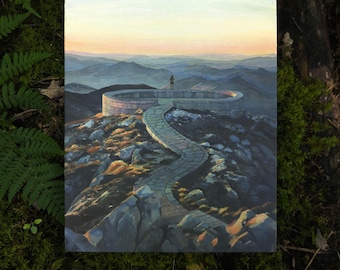 The Mausoleum Gemälde 26x20cm