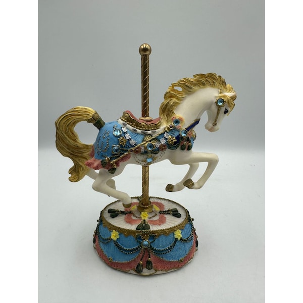 Heritage House Over The Rainbow Decorative Carousel Horse Figurine Handcrafted