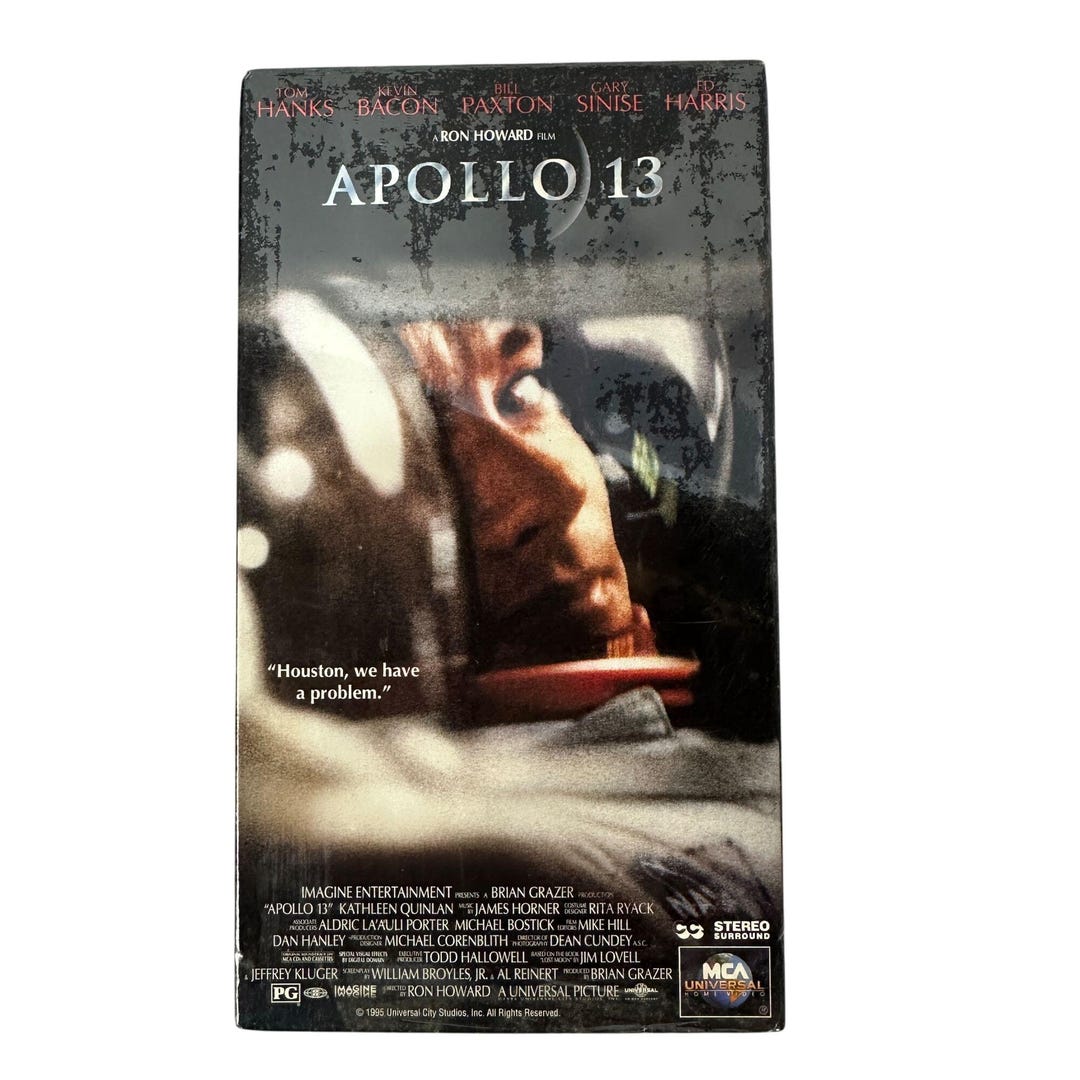 Apollo 13 VHS Movie 1995 Ron Howard Tom Hanks Kevin Bacon Space Drama ...