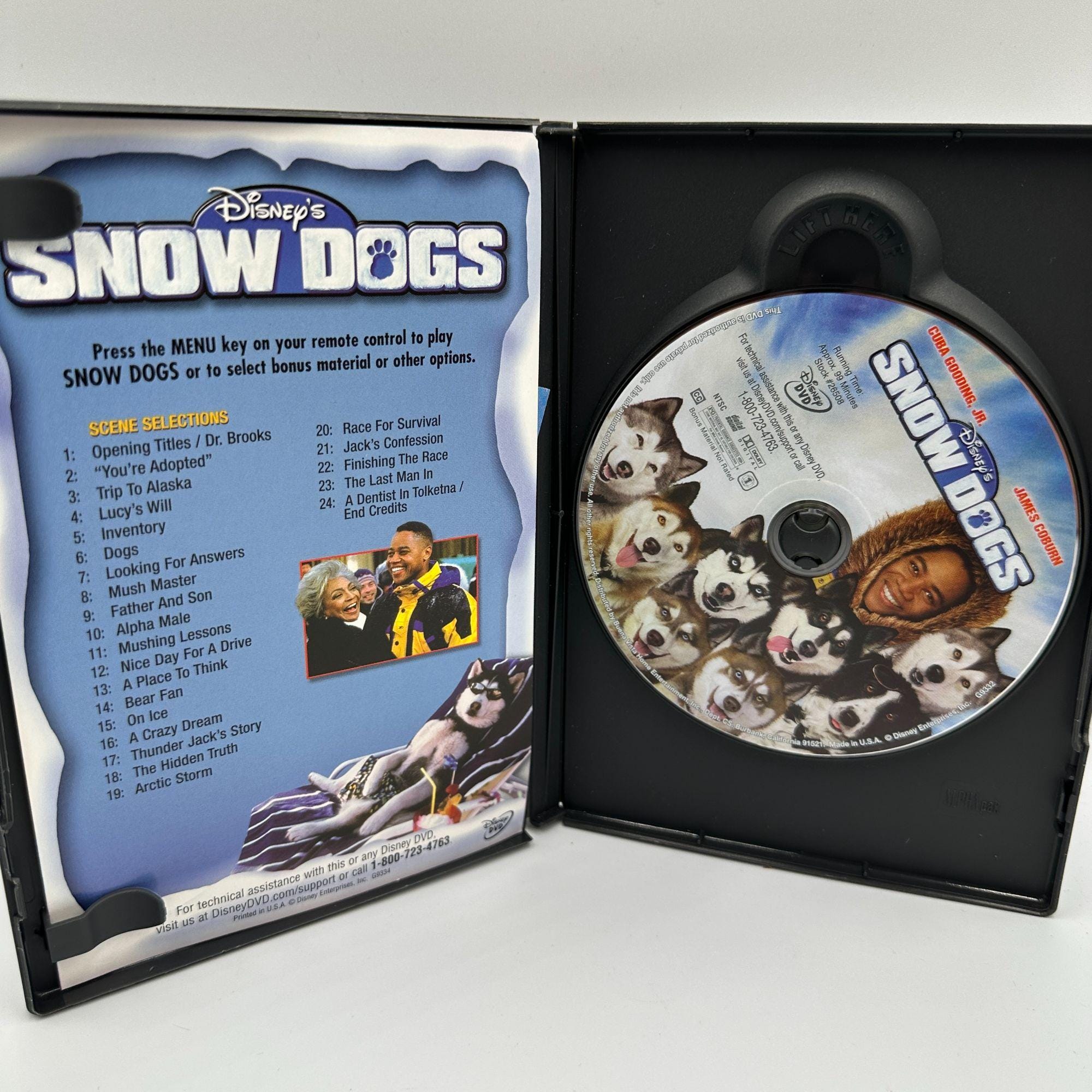 Disney Snow Dogs DVD 2002 PG Cuba Gooding Jr James Coburn Comedy