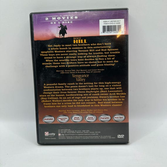 Boot Hill & Vengeance Valley DVD 2004 Terence Hill Burt Lancaster