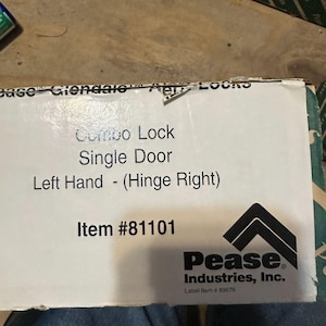 Pease Glendale Combo Alert-Lock vänsterhängd mässingsdörrsats gångjärn höger