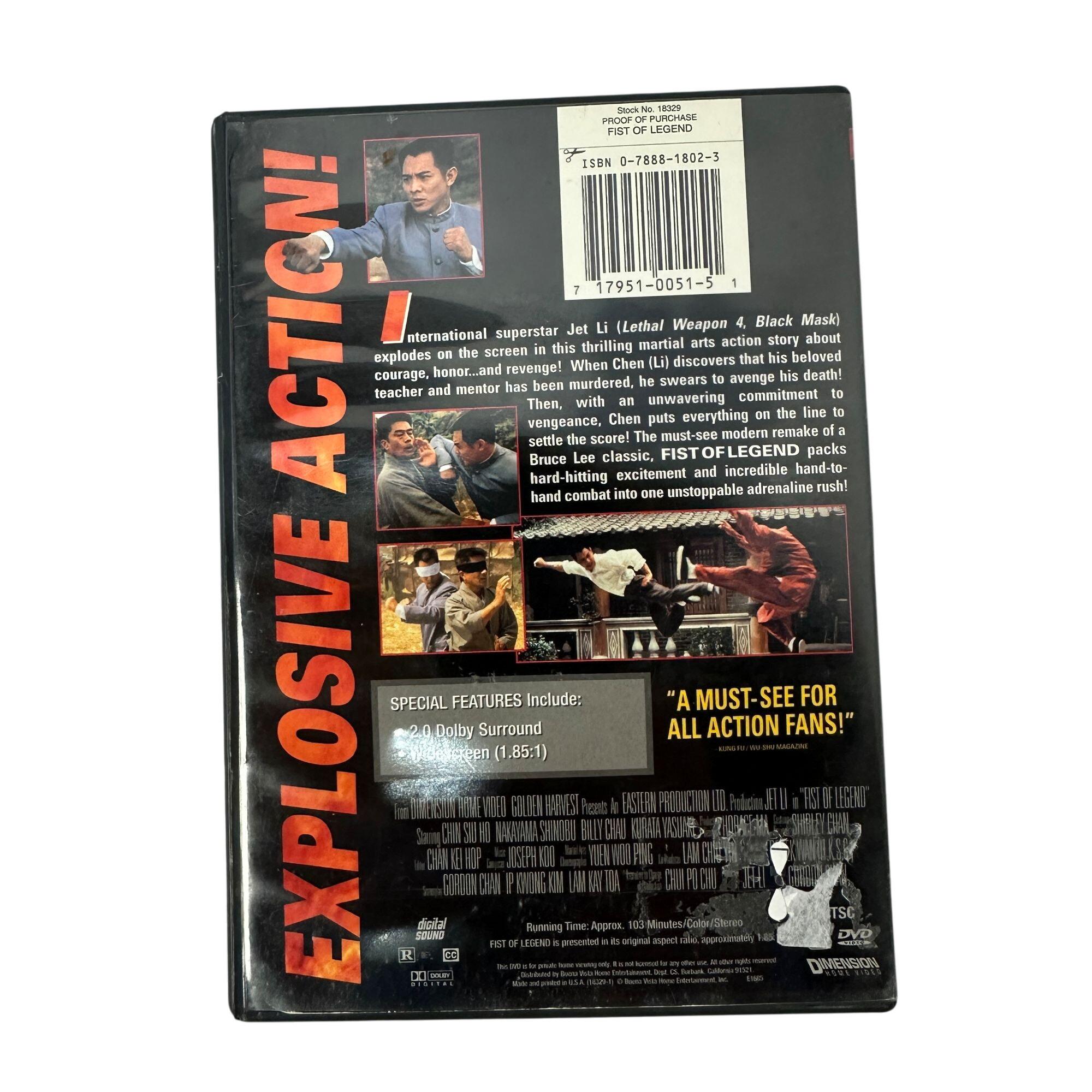 Jet Li Fist of Legend DVD 1994 Action Martial Arts Rated R