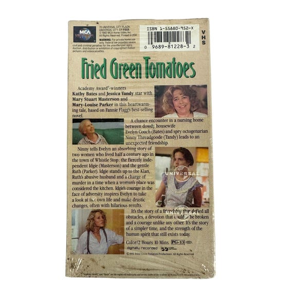Fried Green Tomatoes 1991 VHS Sealed MCA Kathy Bates Jessica Tandy