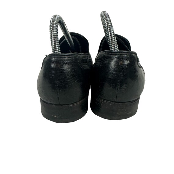 Vintage Florsheim Black Leather Tassel Loafers 6.5D Men display picture 2