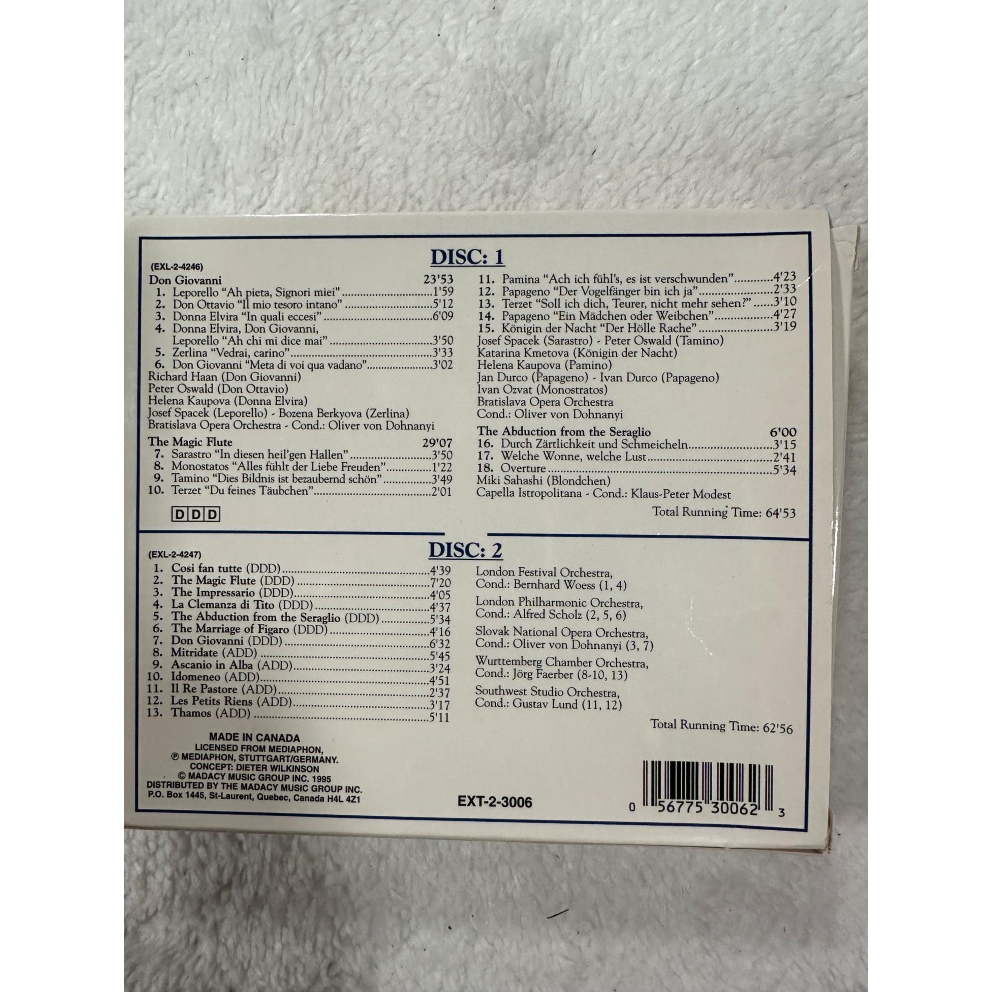 Mozart Classic Gold Opera Highlights & Famous Overtures 2-CD Set