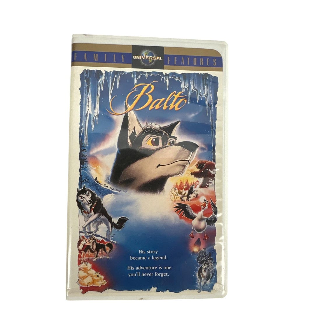 Balto Animated Movie 1995 VHS Family Features Universal Studios Kevin ...