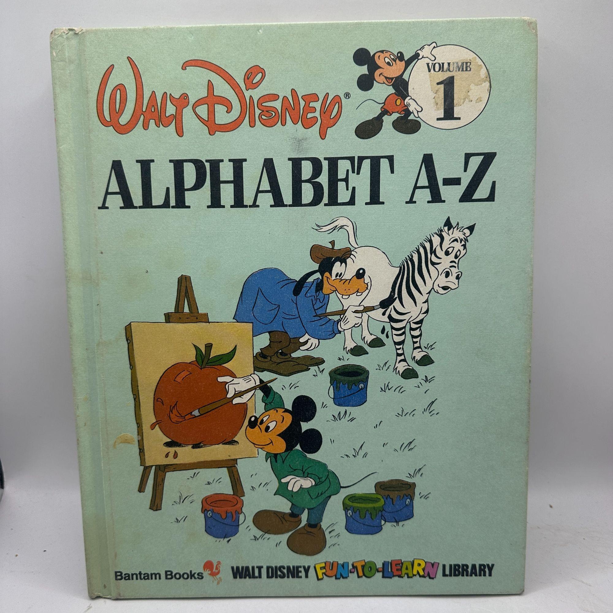 Walt Disney Alphabet A-Z Volume 1 Hardcover 1983 Bantam Books