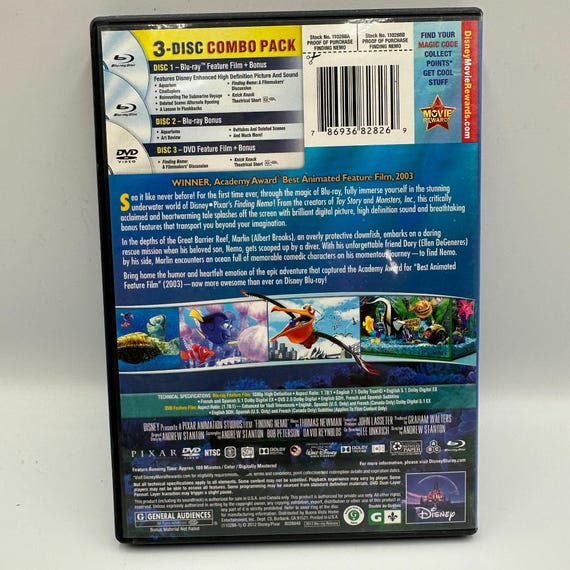 Finding Nemo Collectors Edition 3 Disc Combo DVD Blu-ray Disney