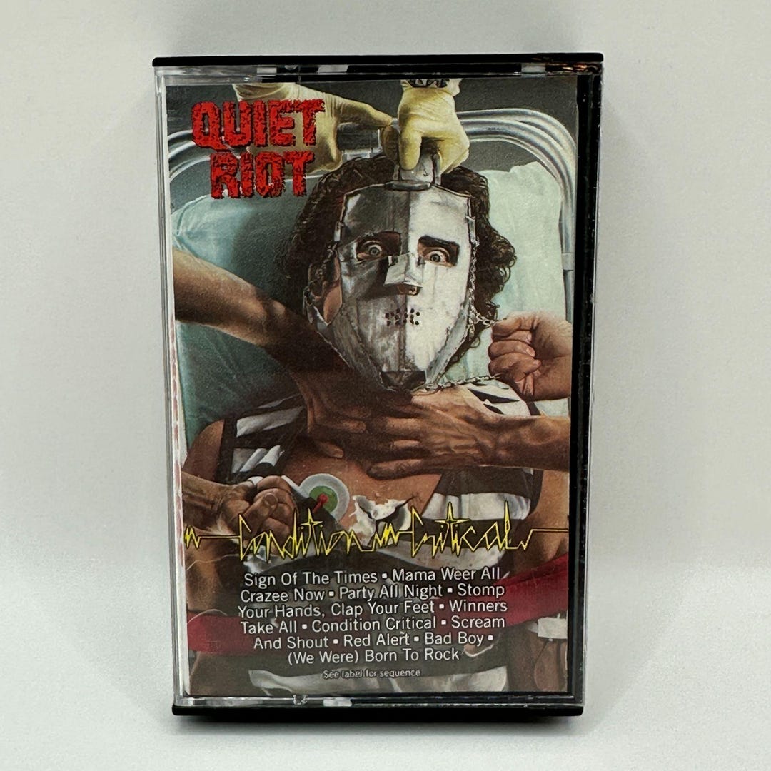 Quiet Riot Condition Critical 1984 Album Cassette Includes Hit