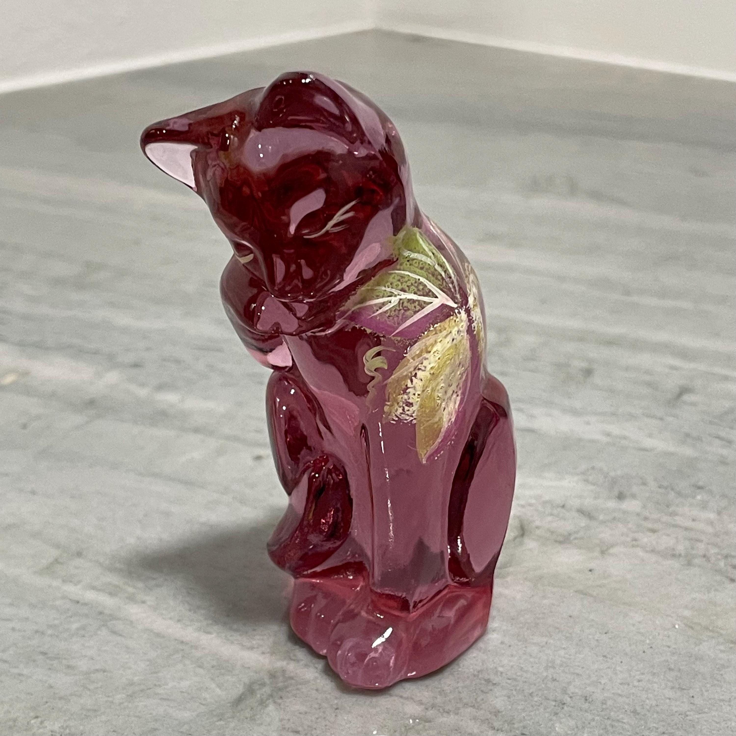 Fenton Pink Cat - Etsy