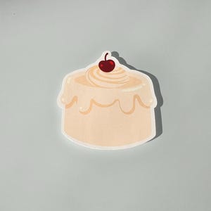 Cherry Cake Die Cut Sticker | Matte Cake Sticker | Birthday Cake Sticker