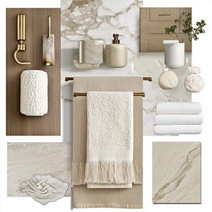 Un mood board de diseño de interiores con maderas de roble (Arte con IA digital)
