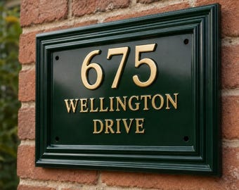Custom House Number Plaque, Personalized Address Sign, Cast Metal House Number Sign, Outdoor Address Plaque, Custom House Sign