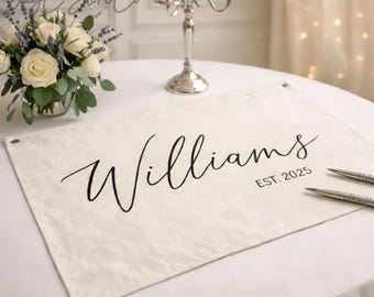 Personalized Family Name Banner, Custom Last Name Wall Hanging