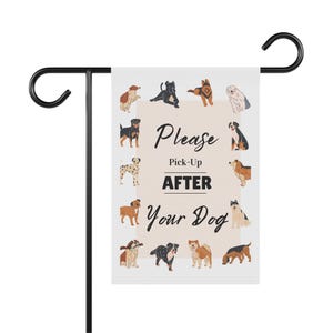 Gartenbanner, Hundekotplatz-Schild, Hausdekoration, Outdoor-Schild, Nach dem Hund abholen, No Pooping