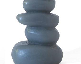 Ebb + Flow Candle Cairn Medium Gray