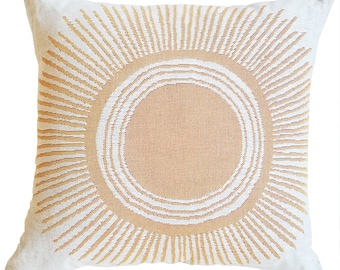 Ebb & Flow Woven Pillow - Sun