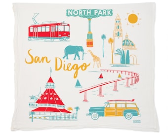 San Deigo Tea Towel