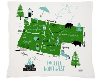 Pacific North West Tea Towel