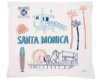 Santa Monica Tea Towel