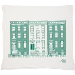 Blue Brownstone Tea Towel