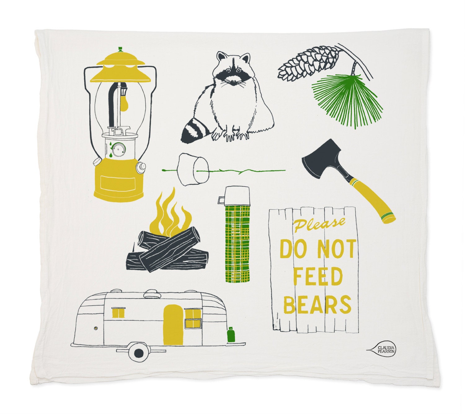 Camping Tea Towel Etsy
