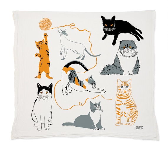 Katzen Geschirrtuch