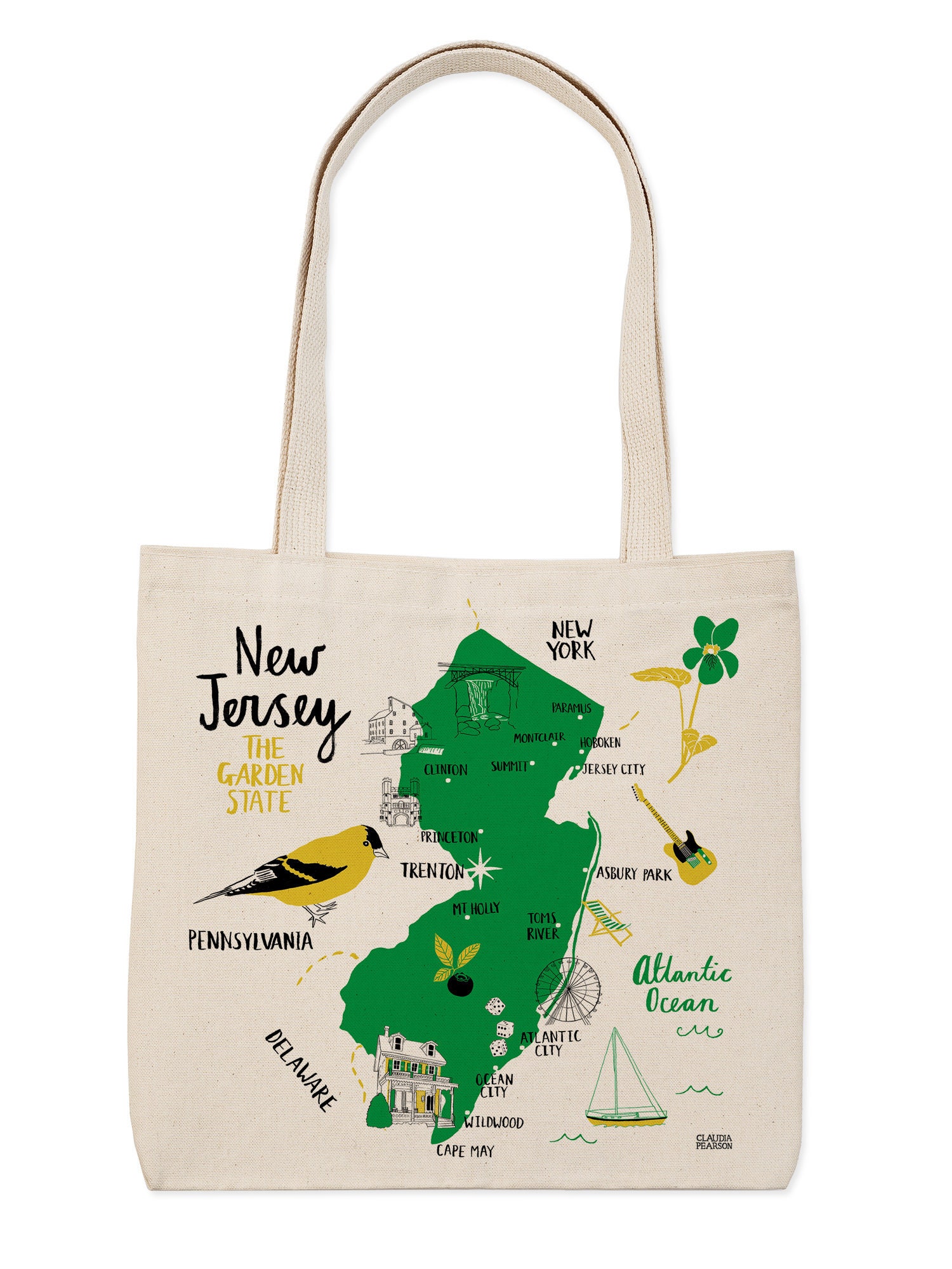 New Jersey Tote Bag - State Tote Bags