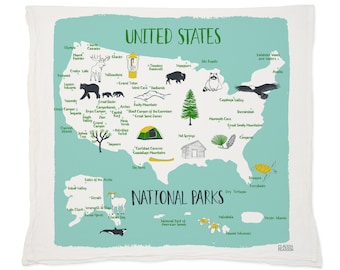 National Parks Tea Towel