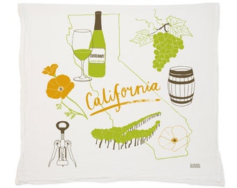 California Wine Tea Towel