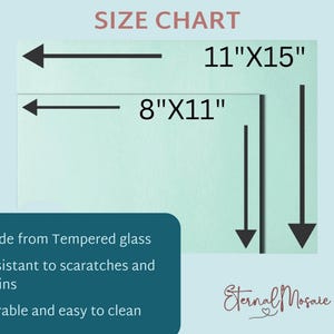 a picture of a size chart for a glass door