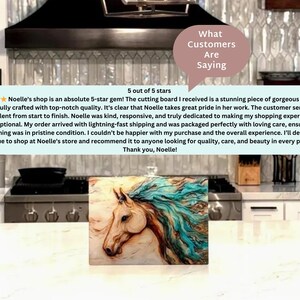 a picture of a horse on a kitchen counter