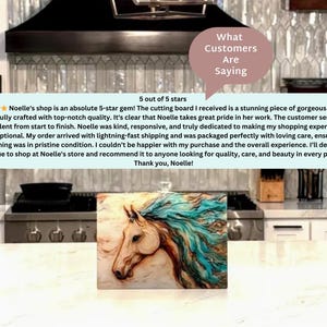 a picture of a horse on a kitchen counter