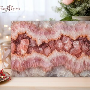 Tabla de cortar de cristal templado de cuarzo rosa, piedra de mármol rosa, regalo de cocina de lujo único para su mamá chef, tabla de charcutería imagen 3
