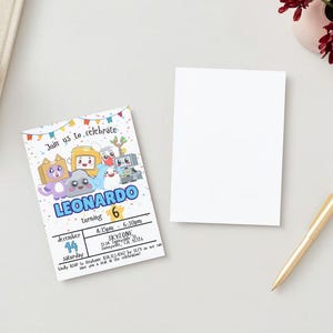 Editable Birthday Invitation Canva Template - Customizable Kids Party Digital Invite - Instant Download