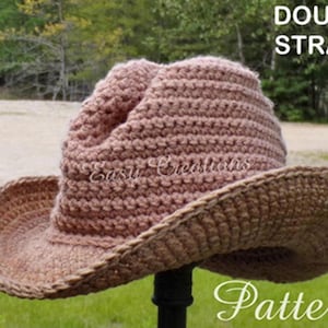 Cowboy Hat Crochet Pattern adult youth double strand