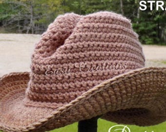 Cowboy Hat Crochet Pattern adult youth double strand